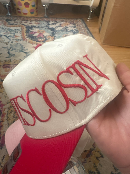Slightly imperfect Wisconsin side stitch hat