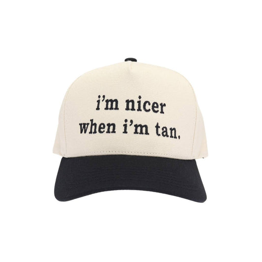 Nicer When Tan Embroidered Trucker Hat