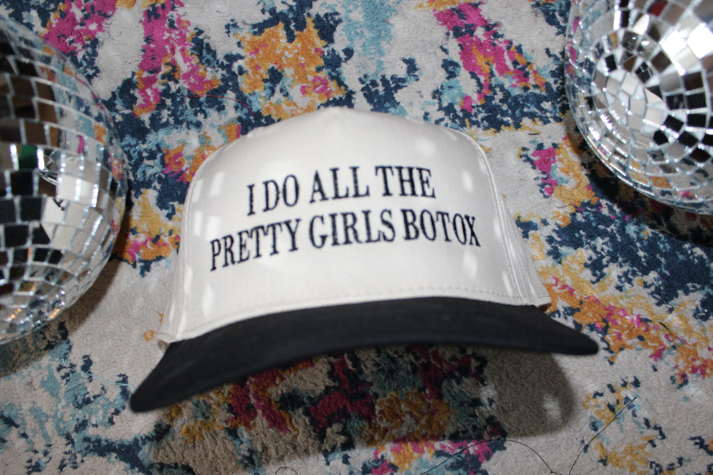 I Do All The Pretty Girls Botox Black Trucker Hat