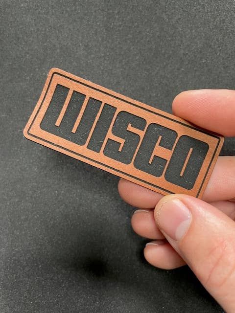 Wisco Vegan Leather Block Patch (Iron On)