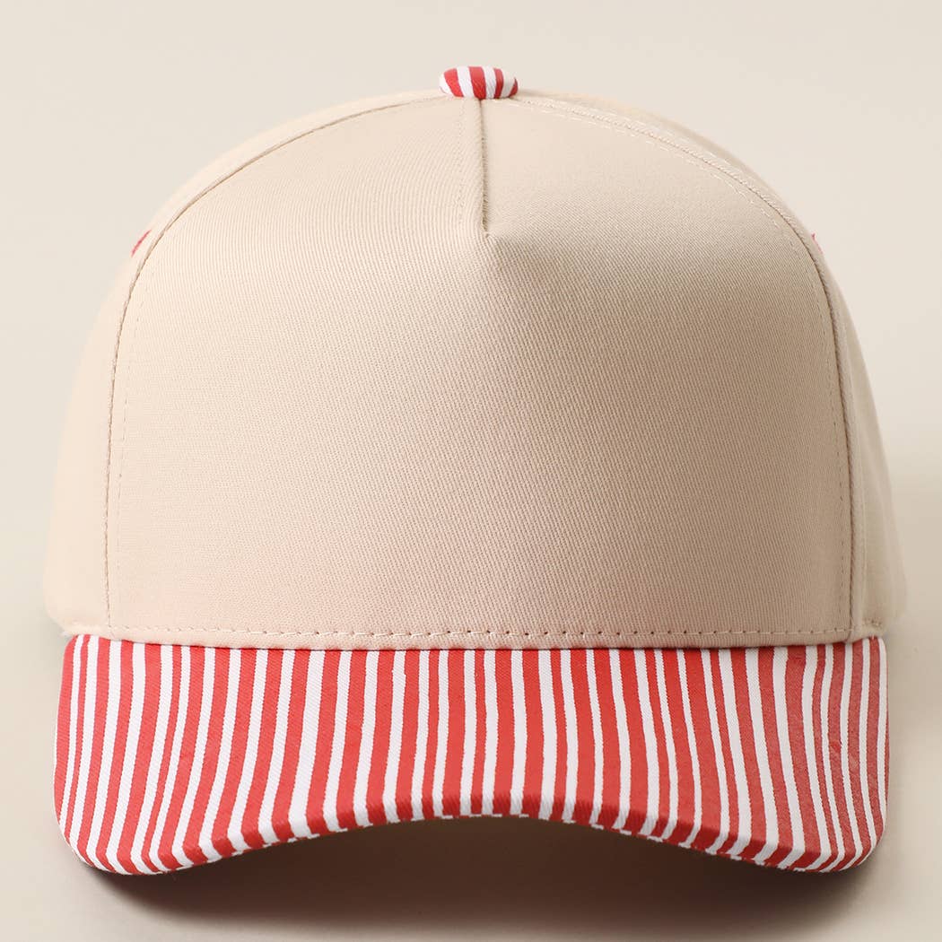 STRIPED BILL TRUCKER HAT
