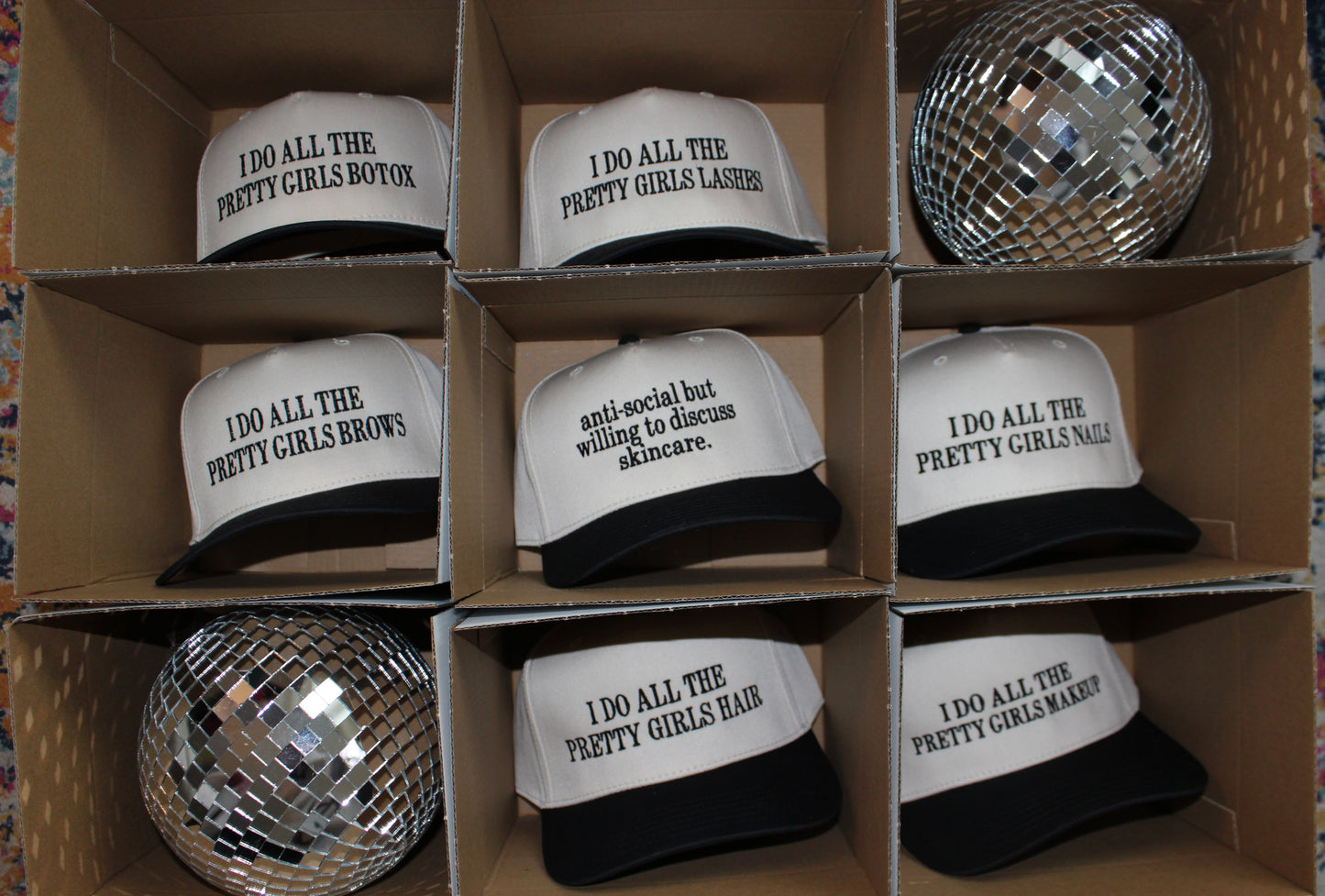 I Do All The Pretty Girls Nails Black Trucker Hat