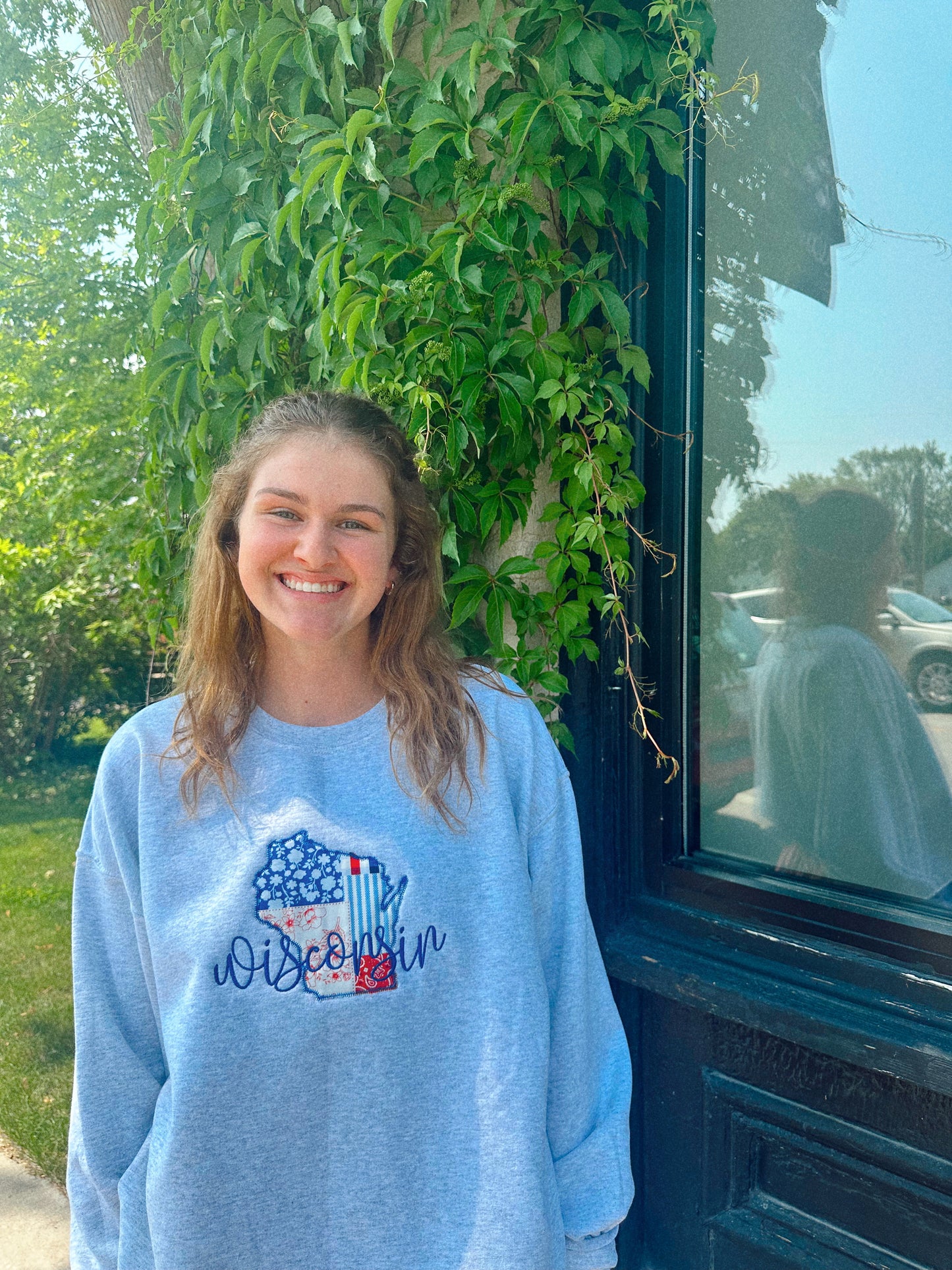 Wisconsin Embroidered Crewneck