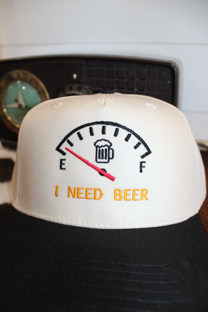 I Need Beer Embroidered Trucker Hat