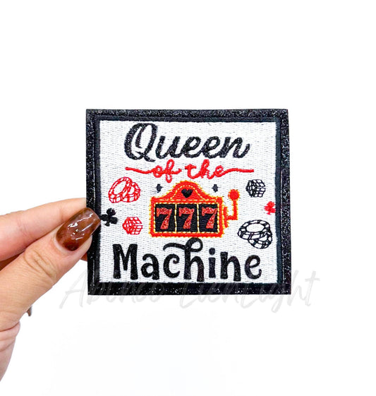 Queen of the 777 Slot Machine Retro Western Patch (Iron On)