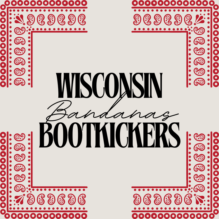 Wisconsin Bootkickers Embroidered Bandana