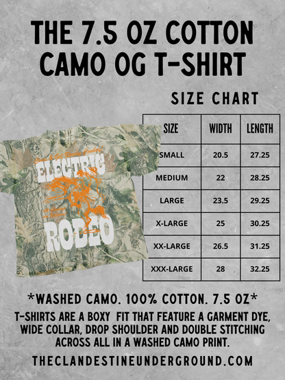 Camo Electric Rodeo, Country Western Boxy Cotton TShirt