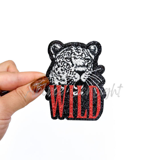 Wild Cheetah Retro Glitter Patch (Iron On)
