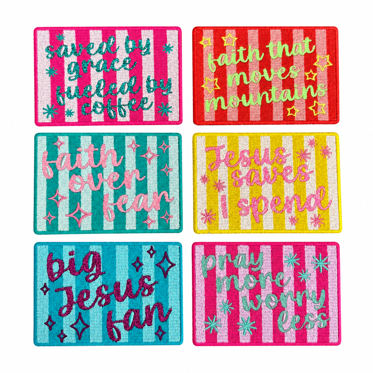 Jesus Saves I Spend Glitter Embroidery Patch