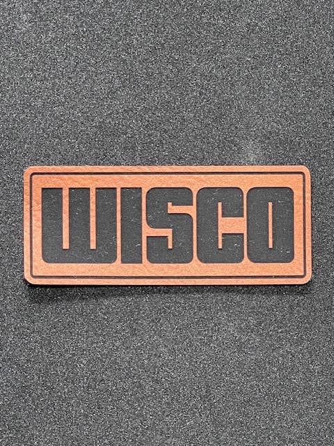 Wisco Vegan Leather Block Patch (Iron On)