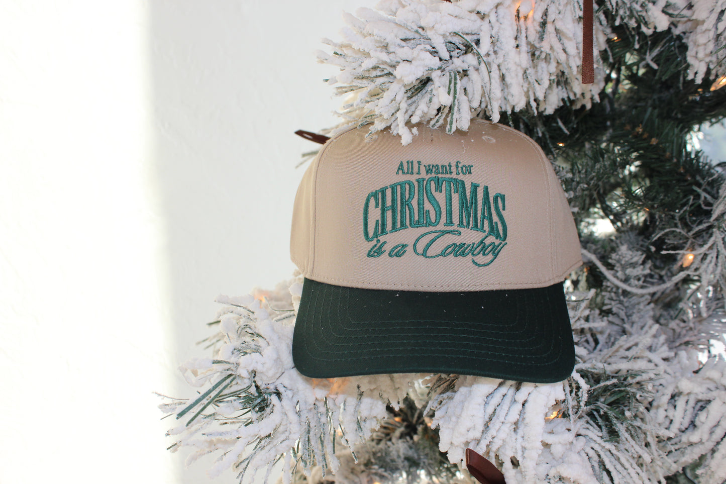 All I Want For Christmas Is A Cowboy Trucker Hat