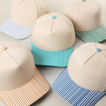 STRIPED BILL TRUCKER HAT