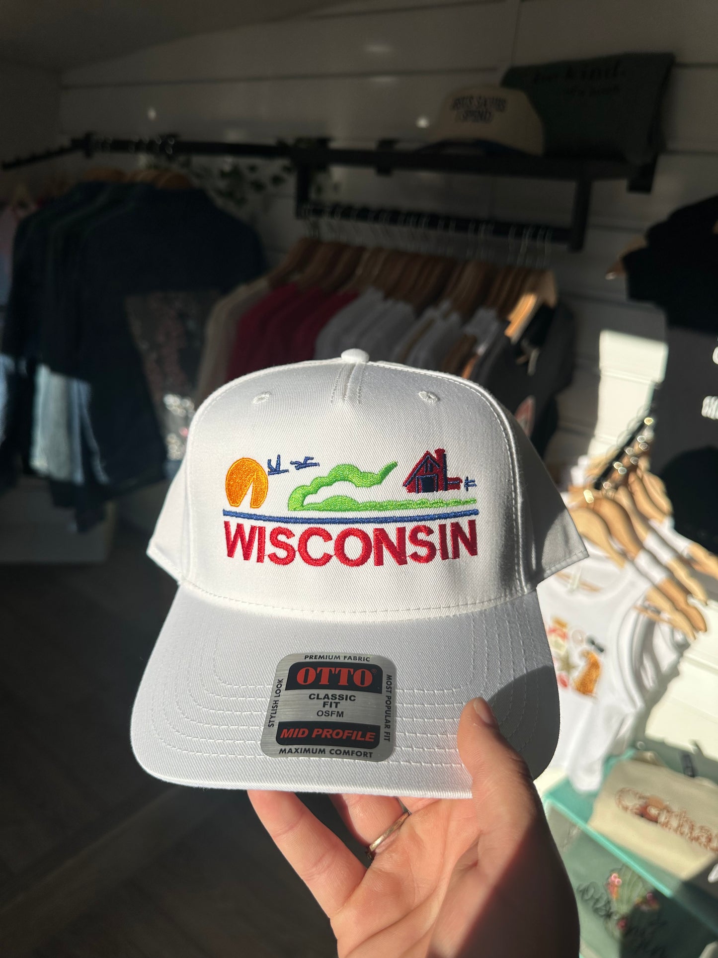 Wisconsin Embroidered Trucker Hat