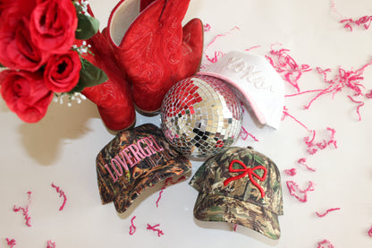 Puff Bow Camo Trucker Hat