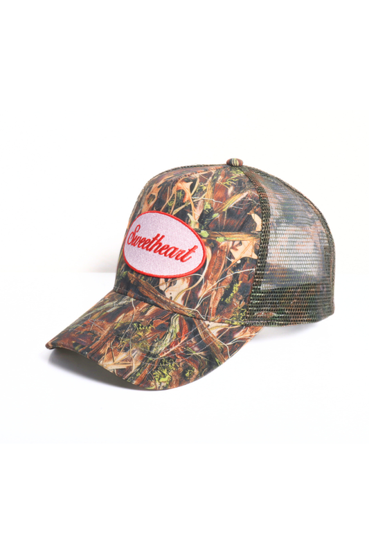 SWEETHEART Embroider Patch Camo Hat