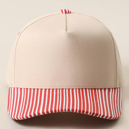 STRIPED BILL TRUCKER HAT