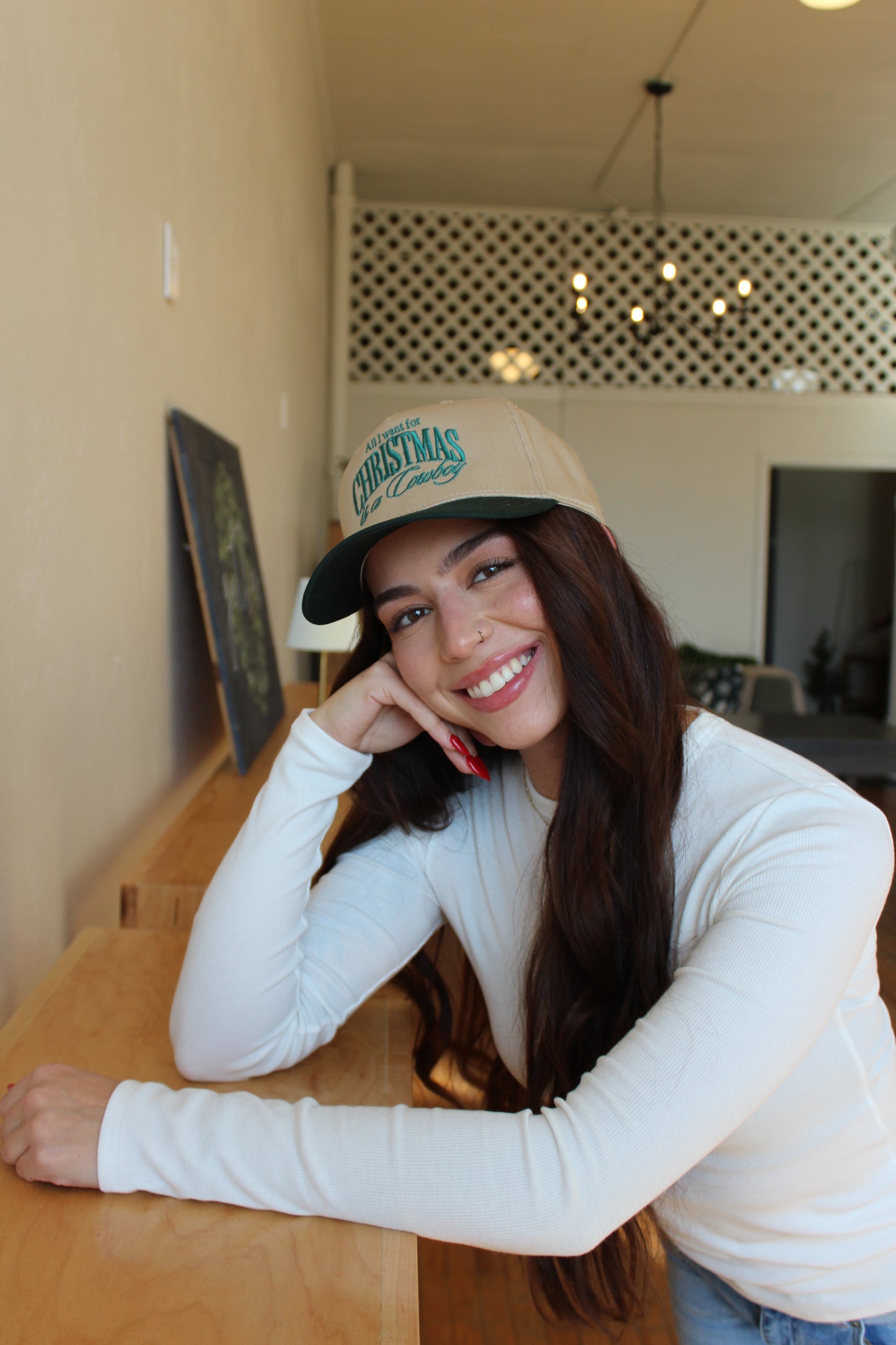 All I Want For Christmas Is A Cowboy Trucker Hat