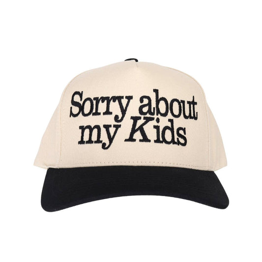 Sorry About My Kids Embroidered Trucker Hat