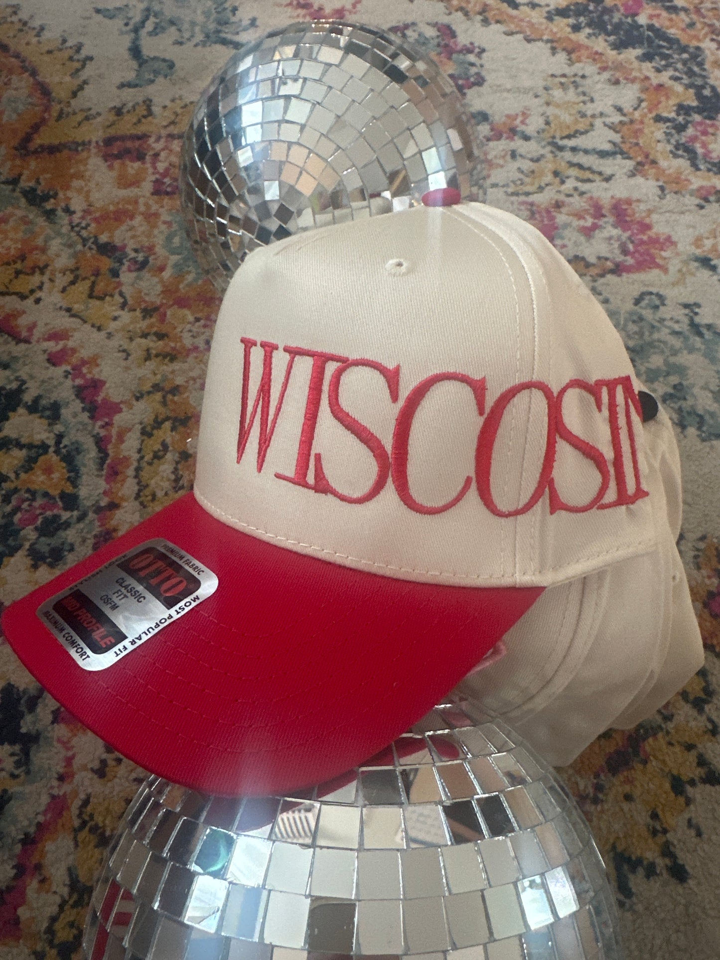 Slightly imperfect Wisconsin side stitch hat
