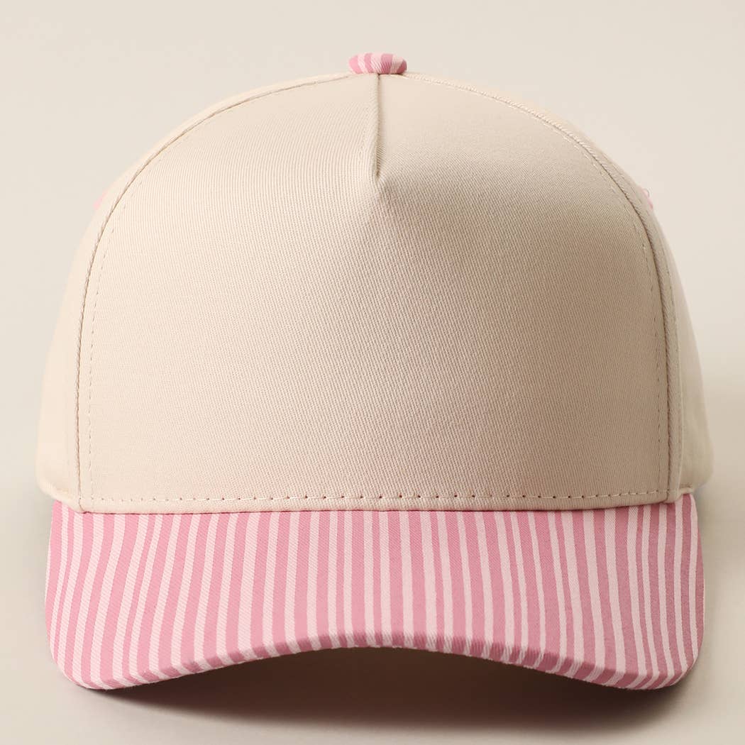STRIPED BILL TRUCKER HAT