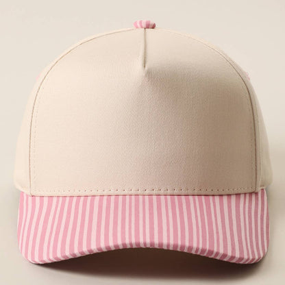 STRIPED BILL TRUCKER HAT