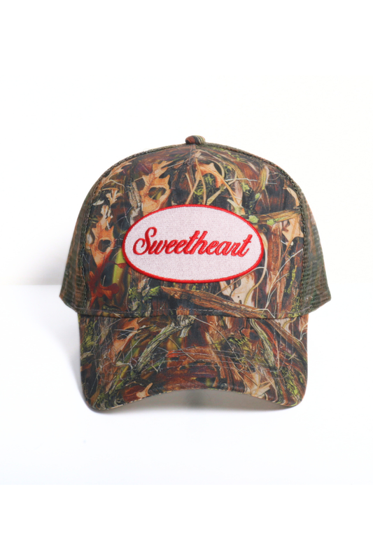 SWEETHEART Embroider Patch Camo Hat