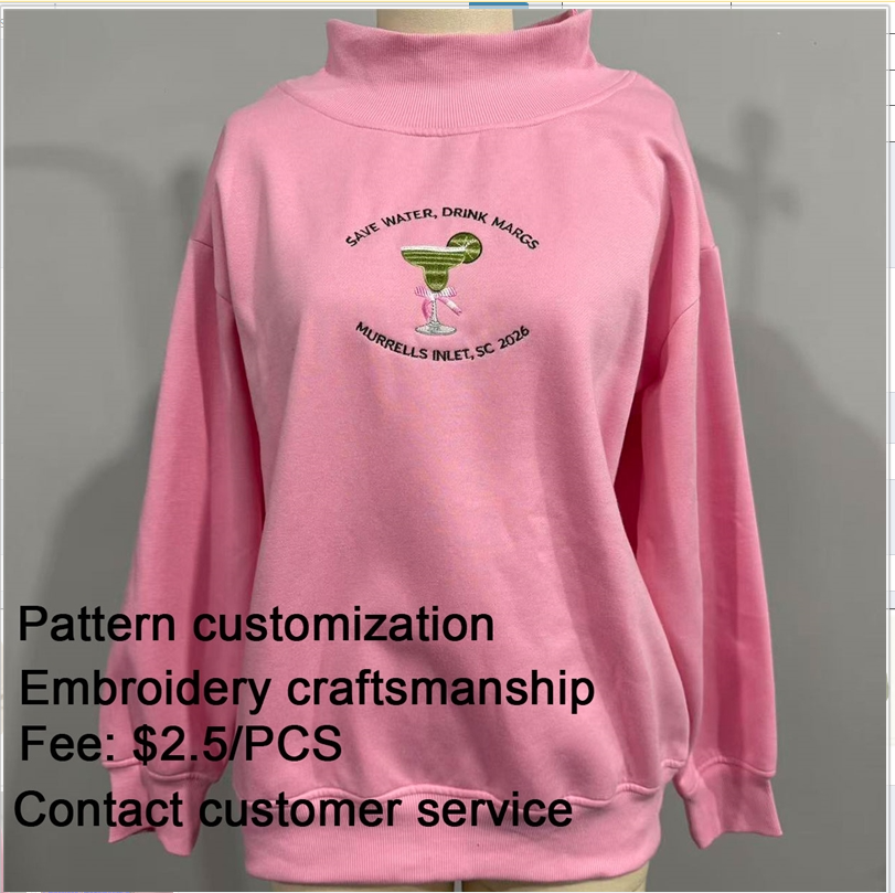 Solid Color High Neck Sweatshirt
