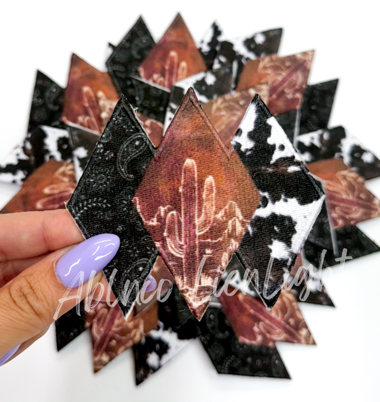 Aztec Western Cow Print Patch (Iron On)