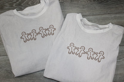 Gingerbread Embroidered Corded Crewneck