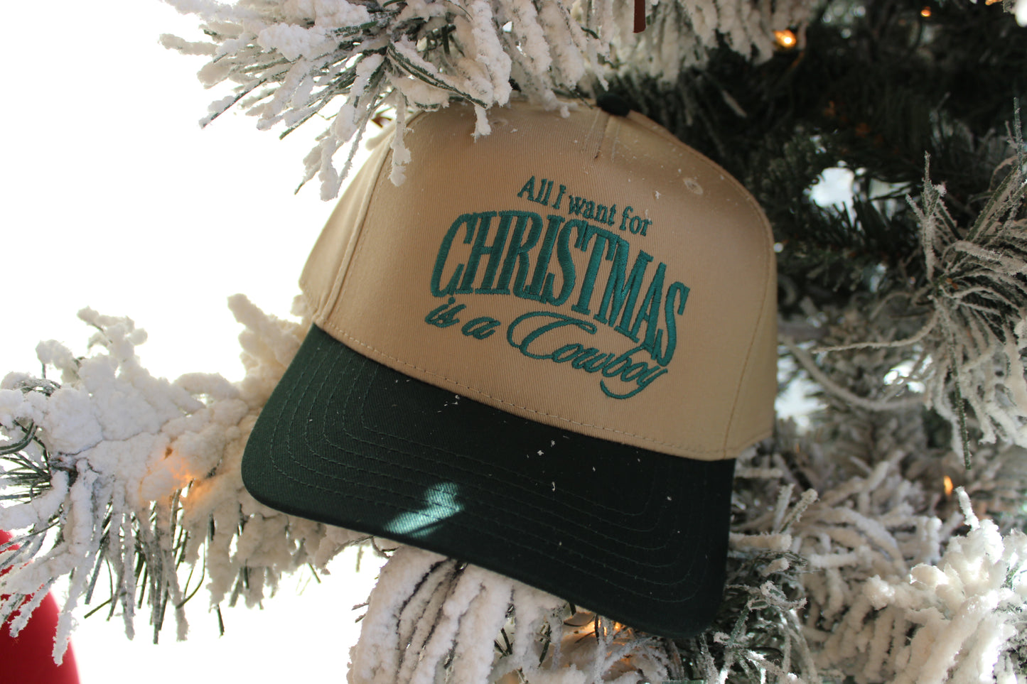 All I Want For Christmas Is A Cowboy Trucker Hat