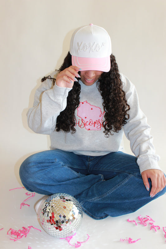 XOXO Puff Embroidered Trucker Hat