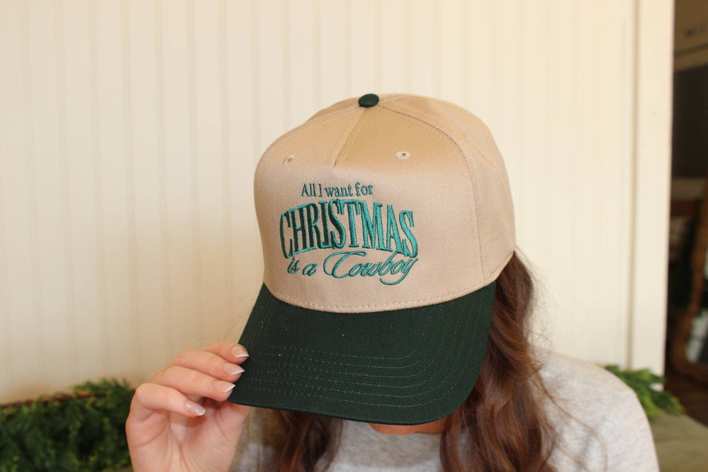 All I Want For Christmas Is A Cowboy Trucker Hat