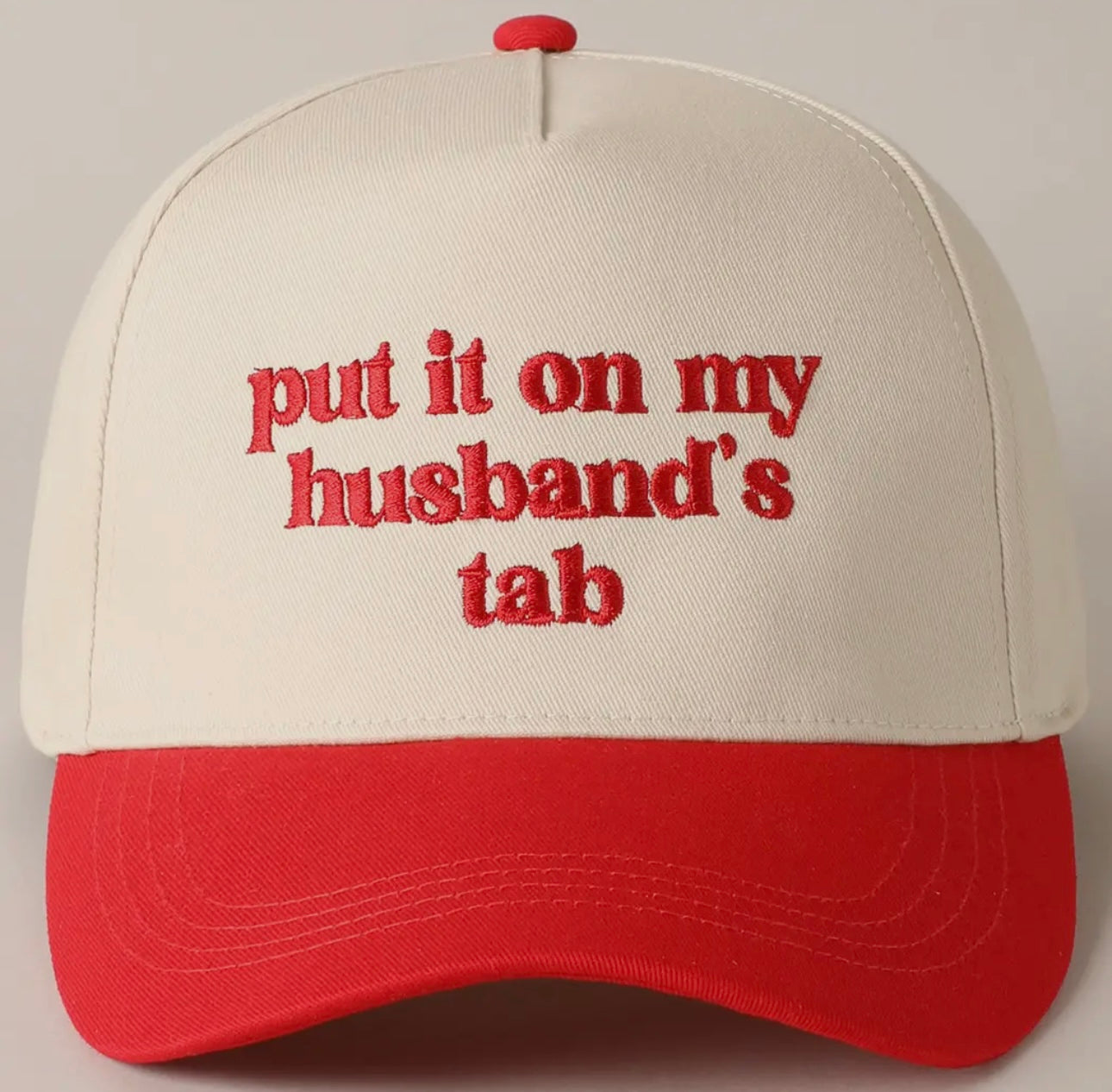Put It On My Husbands Tab Embroidered Hat