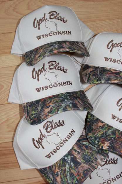 God Bless Wisconsin Trucker Hat