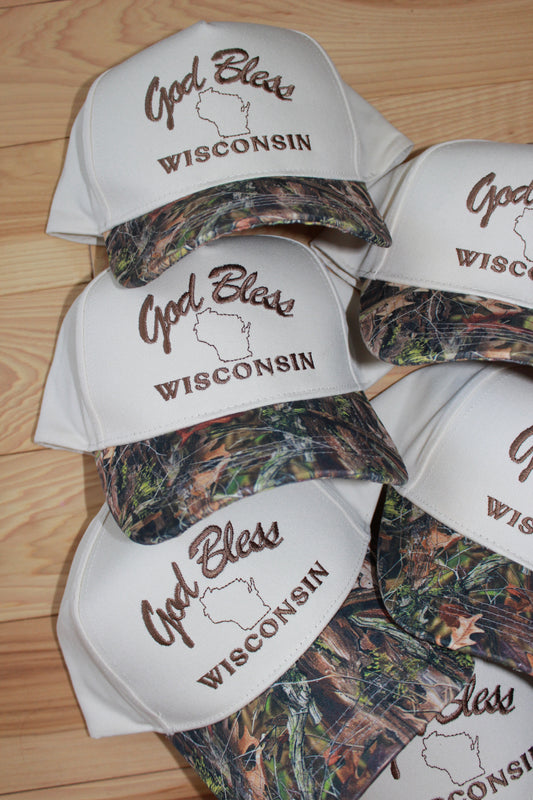 God Bless Wisconsin Trucker Hat