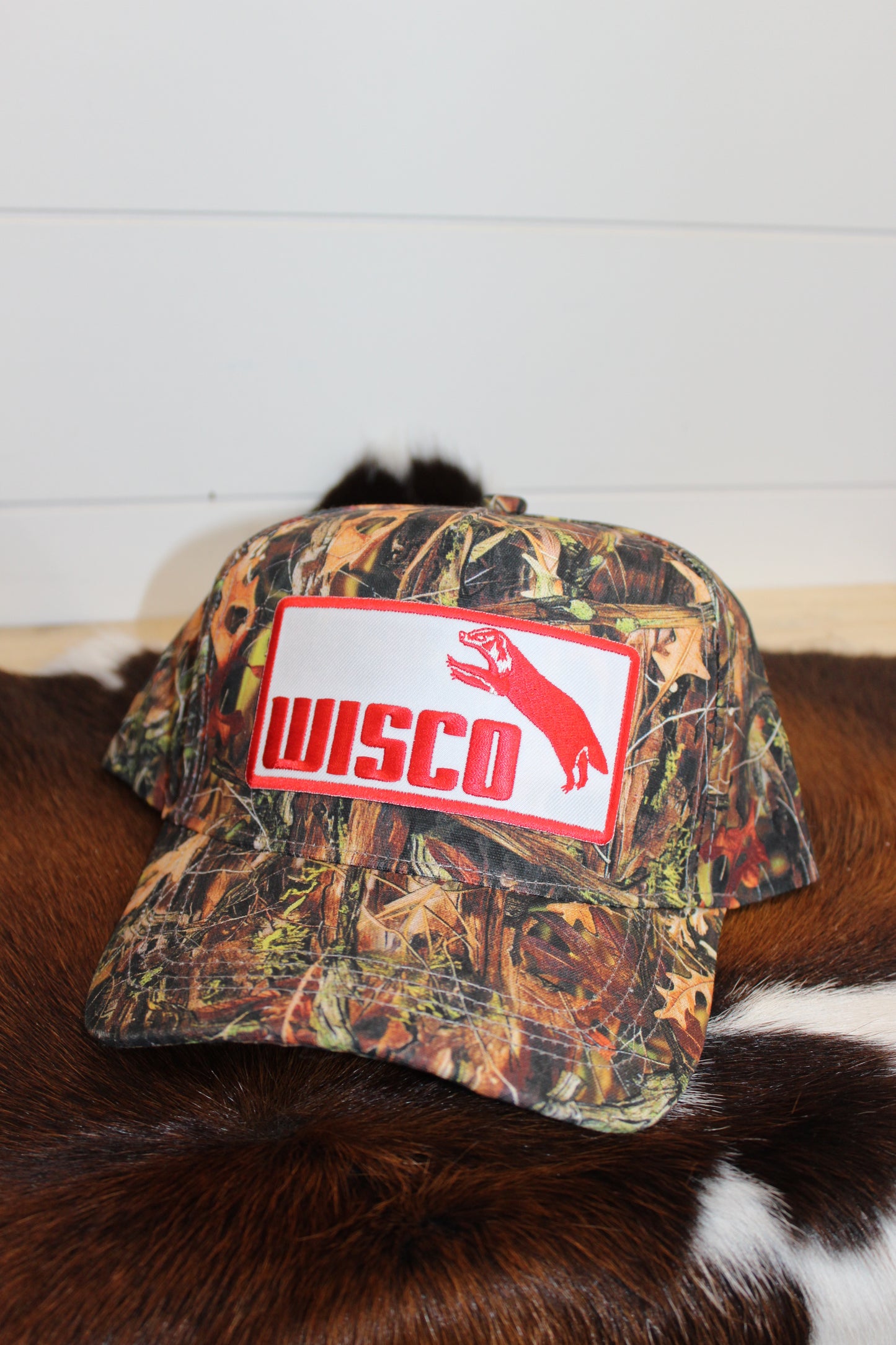 Wisco Patch Camo trucker Hat
