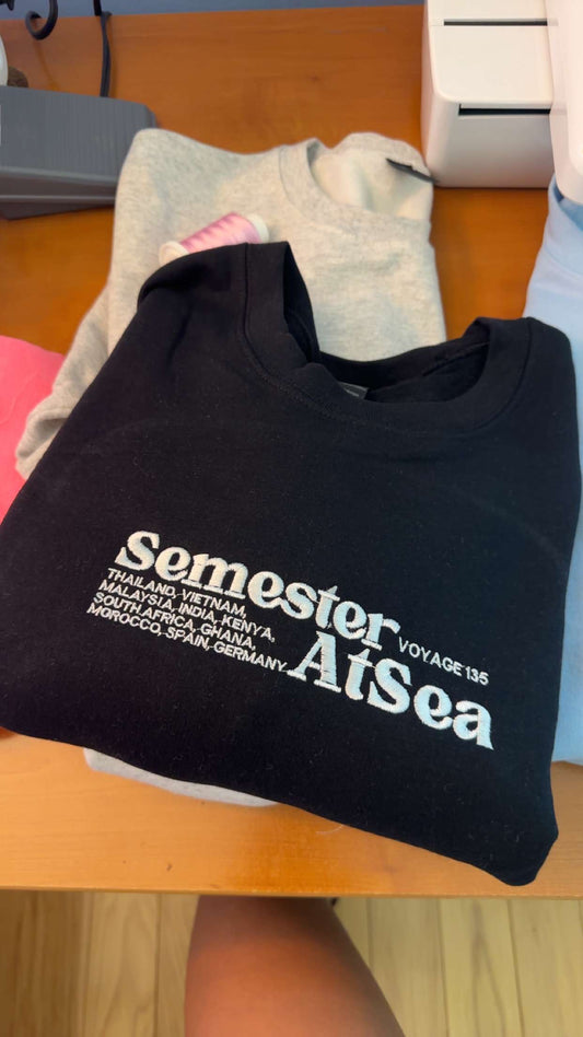 SAS Embroidered Crewneck
