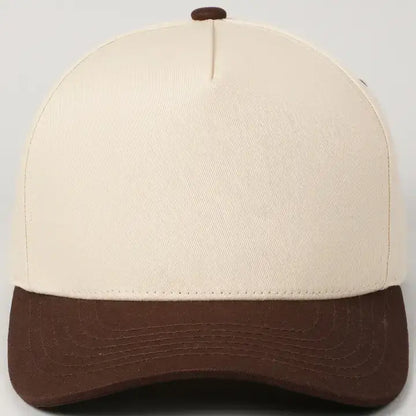 Kids Plain Two Tone Canvas Cotton Baseball Cap