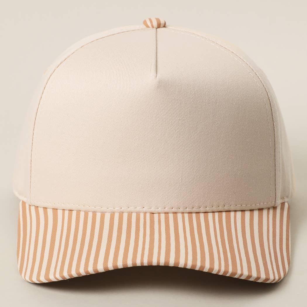 STRIPED BILL TRUCKER HAT