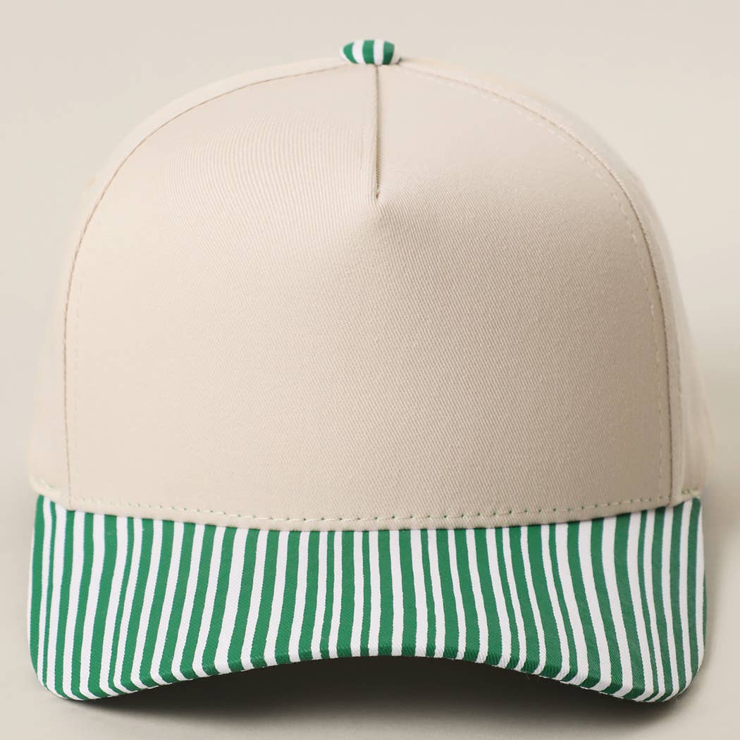 STRIPED BILL TRUCKER HAT