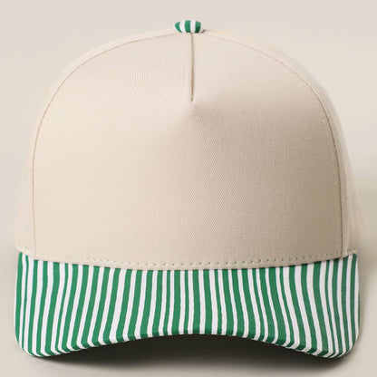 STRIPED BILL TRUCKER HAT