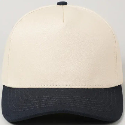 Kids Plain Two Tone Canvas Cotton Baseball Cap