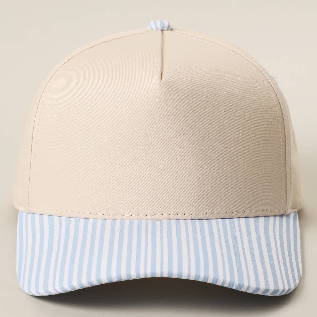 STRIPED BILL TRUCKER HAT