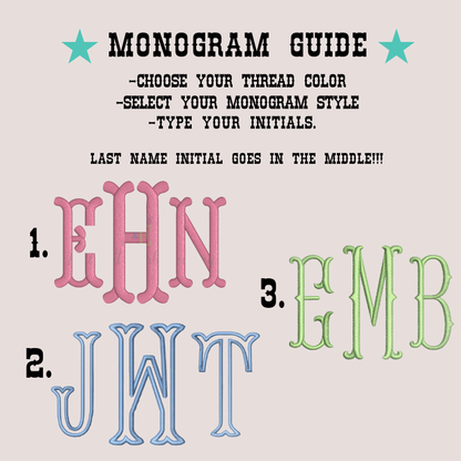 Custom Embroidered Monogram Toiletries Bag